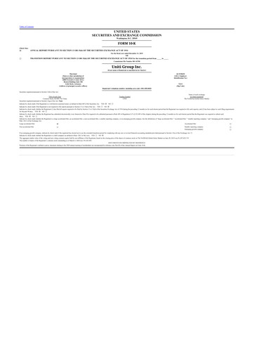 Thumbnail Uniti 10-K Annual Report 2019