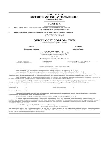 Thumbnail Quicklogic 10-K Annual Report 2019