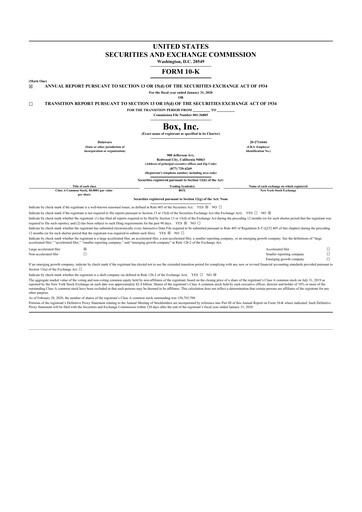 Thumbnail Box, Inc. 10-K Annual Report 2020