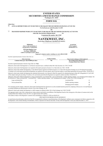 Miniature ImmunityBio 10-K Rapport annuel 2019