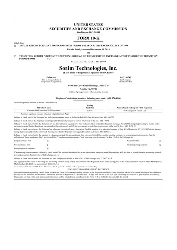 Vorschaubild Sonim Technologies
 10-K Jahresbericht 2019