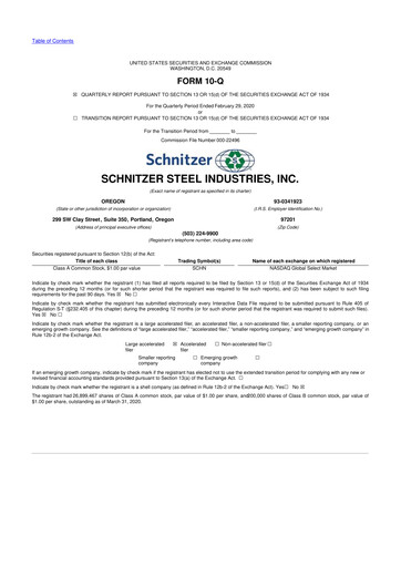 Thumbnail Radius Recycling 10-Q Quarterly Report FY2020 