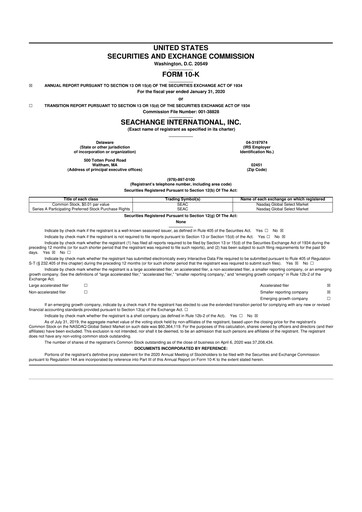 Thumbnail SeaChange International 10-K Annual Report 2020