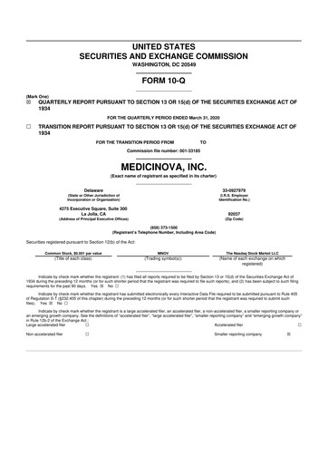 Thumbnail MediciNova 10-Q Quarterly Report FY 
