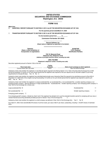 Thumbnail Paycom
 10-Q Quarterly Report FY2020 