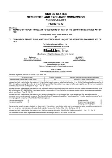 Thumbnail BlackLine 10-Q Quarterly Report FY2020 
