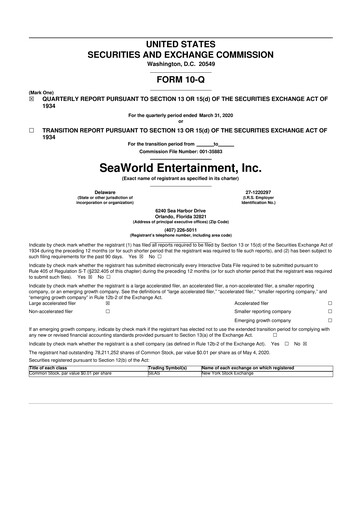 Thumbnail United Parks & Resorts 10-Q Quarterly Report FY2020 