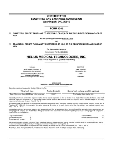 Miniature Solana Company 10-Q Rapport trimestriel 2020 