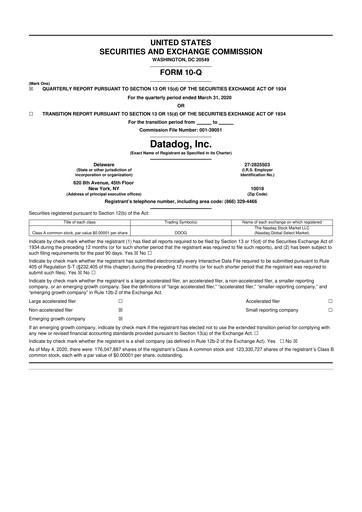 Thumbnail Datadog 10-Q Quarterly Report FY2020 