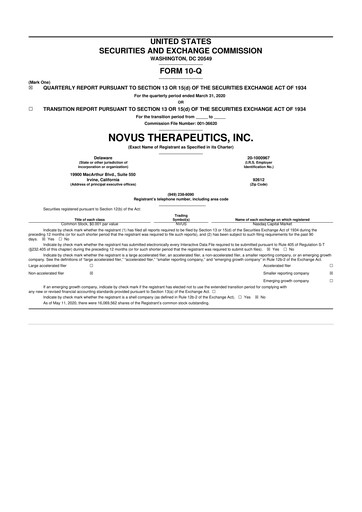 Thumbnail Eledon Pharmaceuticals 10-Q Quarterly Report FY 
