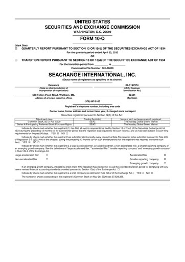 Thumbnail SeaChange International 10-Q Quarterly Report FY2021 