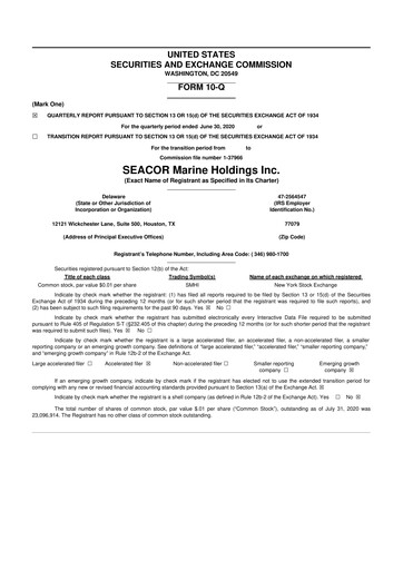 Thumbnail SEACOR Marine 10-Q Quarterly Report FY2020 