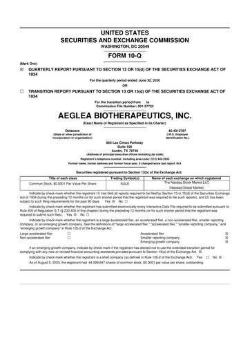 Thumbnail Spyre Therapeutics 10-Q Quarterly Report FY 