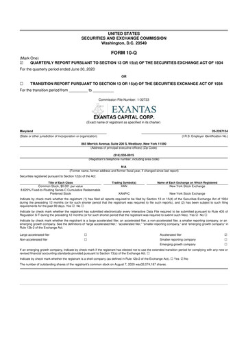 Vorschaubild ACRES Commercial Realty 10-Q Quartalsbericht 2020 