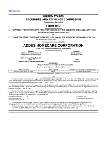 Thumbnail 
Addus HomeCare 10-Q Quarterly Report FY2020 