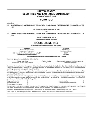 Thumbnail Equillium 10-Q Quarterly Report FY2020 