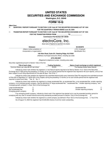 Thumbnail electroCore 10-Q Quarterly Report FY 