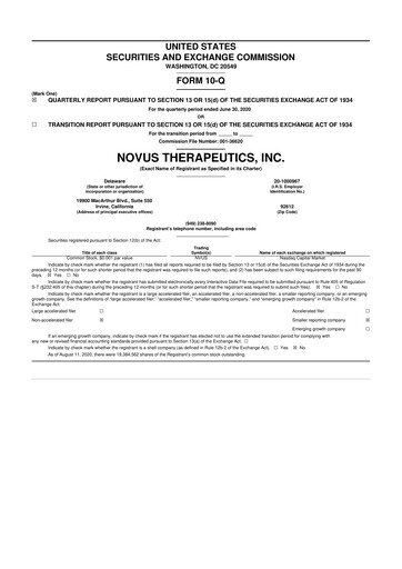 Thumbnail Eledon Pharmaceuticals 10-Q Quarterly Report FY 