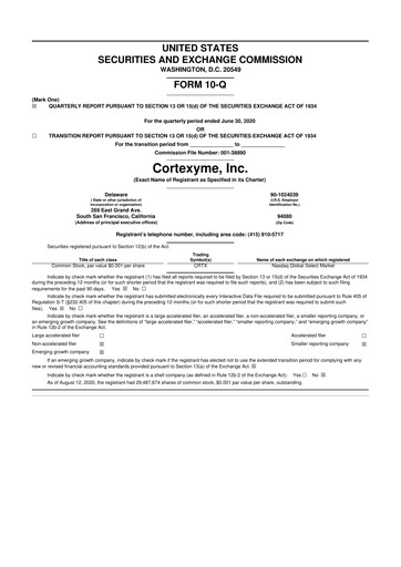 Thumbnail Quince Therapeutics 10-Q Quarterly Report FY2020 