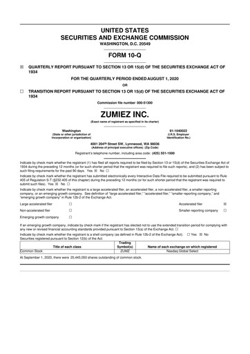 Thumbnail Zumiez 10-Q Quarterly Report FY2020 