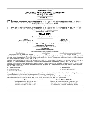 Thumbnail Snap 10-Q Quarterly Report FY2020 