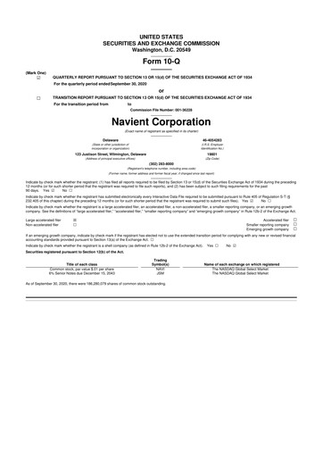 Thumbnail Navient 10-Q Quarterly Report FY2020 