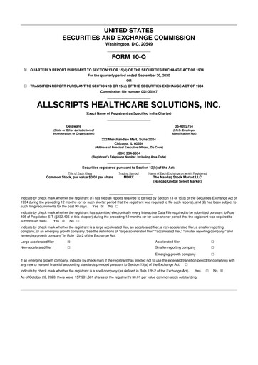 Thumbnail Veradigm 10-Q Quarterly Report FY2020 