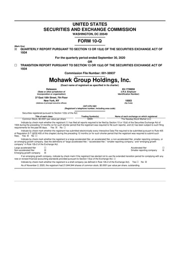 Miniature Aterian 10-Q Rapport trimestriel 2020 