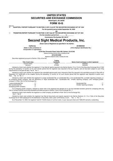 Thumbnail Vivani Medical 10-Q Quarterly Report FY2020 