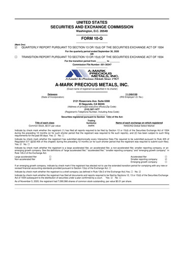 Thumbnail A-Mark Precious Metals 10-Q Quarterly Report FY2021 