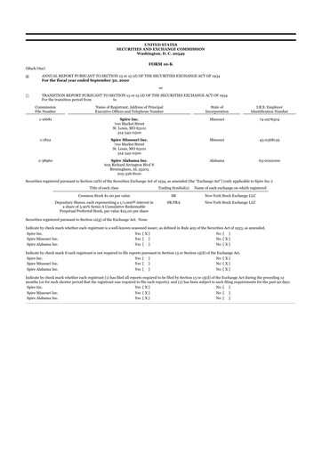 Thumbnail Spire Inc. 10-K Annual Report 