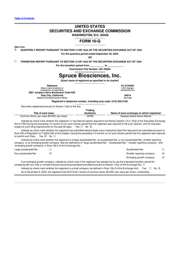 Thumbnail Spruce Biosciences 10-Q Quarterly Report FY2020 