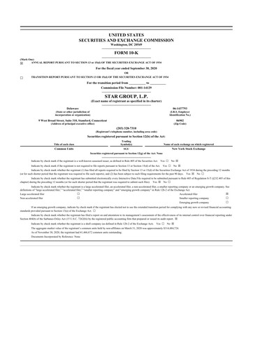 Thumbnail Star Group 10-K Annual Report 2020