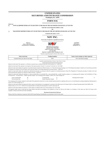 Thumbnail NOV 10-K Annual Report 2020