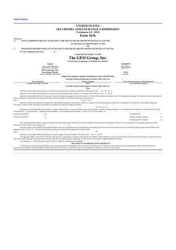 Thumbnail Geo Group 10-K Annual Report 2020