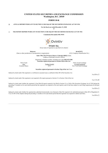 Thumbnail Ovintiv 10-K Annual Report 2020