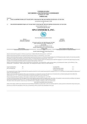 Thumbnail SPS Commerce
 10-K Annual Report 2020