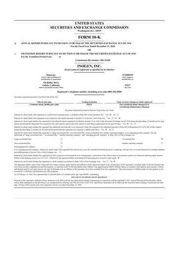 Thumbnail Inogen 10-K Annual Report 2020