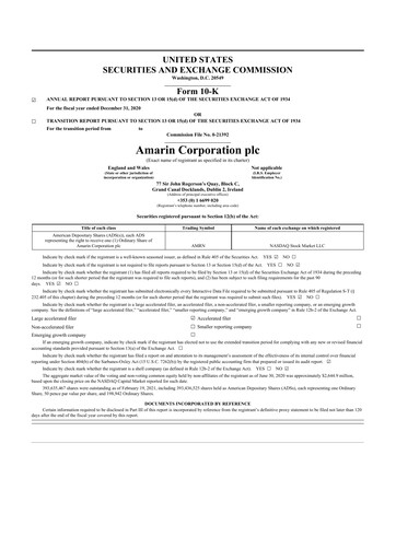 Thumbnail Amarin Corporation
 10-K Annual Report 2020