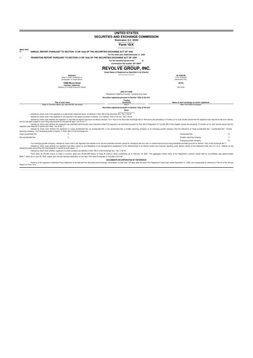 Thumbnail Revolve Group 10-K Annual Report 2020