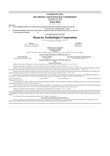 Vorschaubild Dynavax Technologies
 10-K Jahresbericht 2020