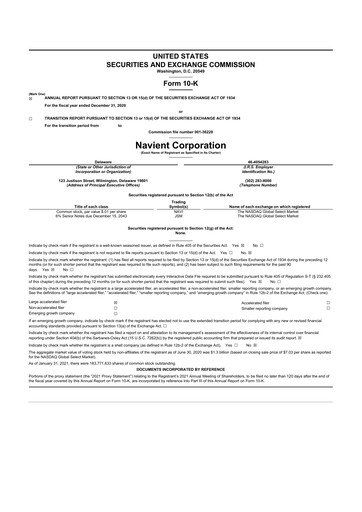 Thumbnail Navient 10-K Annual Report 2020