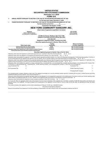 Thumbnail Flagstar Bank 10-K Annual Report 2020