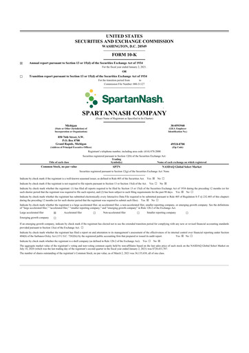 Thumbnail SpartanNash
 10-K Annual Report 