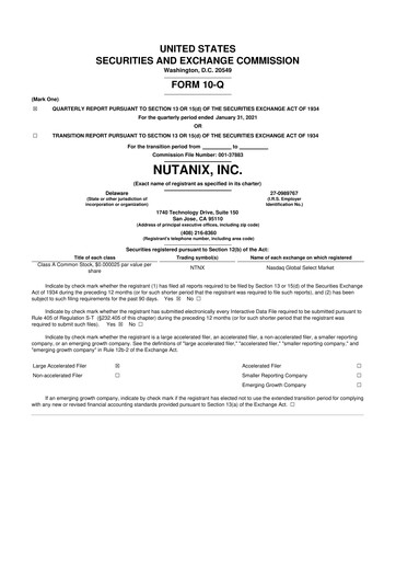 Thumbnail Nutanix 10-Q Quarterly Report FY2021 