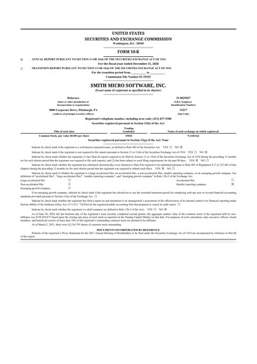 Thumbnail Smith Micro Software
 10-K Annual Report 2020