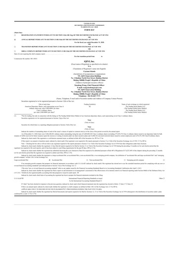 Thumbnail iQIYI 20-F Annual Report 2020