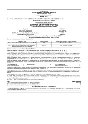 Thumbnail Seritage Growth Properties
 10-K Annual Report 2020