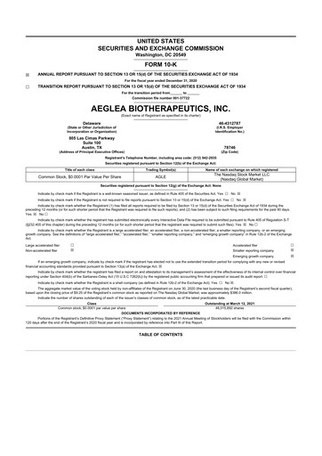 Thumbnail Spyre Therapeutics 10-K Annual Report 