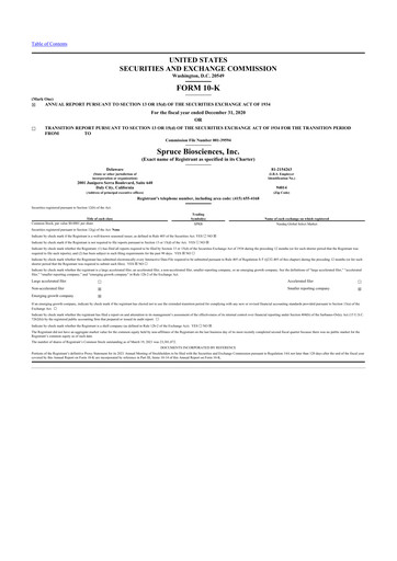 Thumbnail Spruce Biosciences 10-K Annual Report 2020